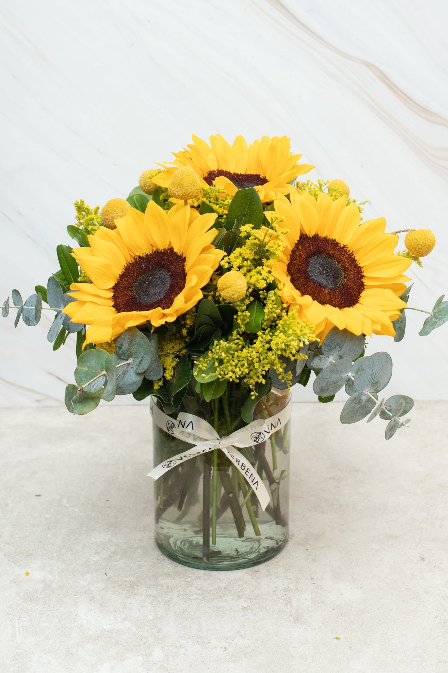 Eterna Primavera - Girasol y Craspedia (PEREIRA)