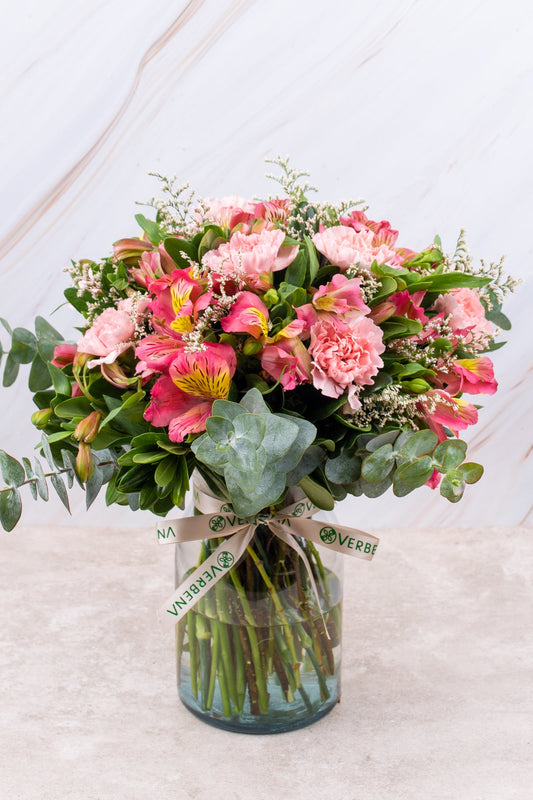 Noche de Verano - Clavel y Astromelia Rosa