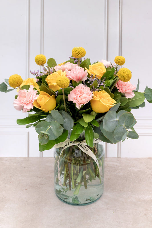 Lolita - Rosa Amarilla, Clavel Rosa y Craspedia