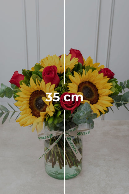 Ocaso - Girasol y Rosa Roja (PEREIRA)