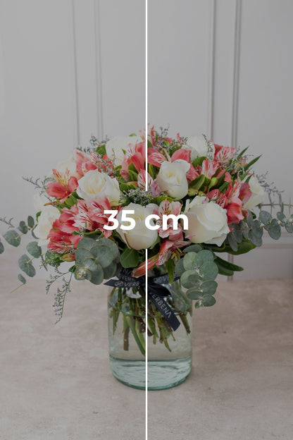 Himalaya - Rosa Blanca y Astromelia Rosa (PEREIRA)