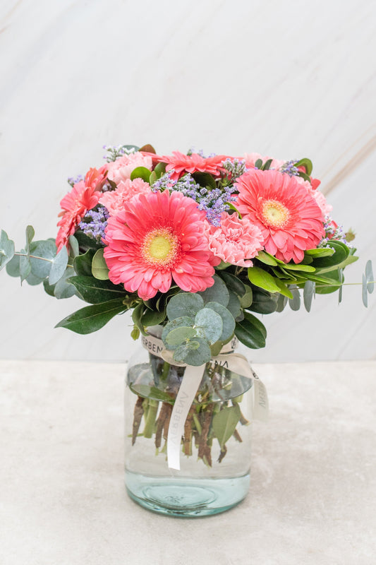 Noche en París / Gerbera Rosa y Clavel Rosa
